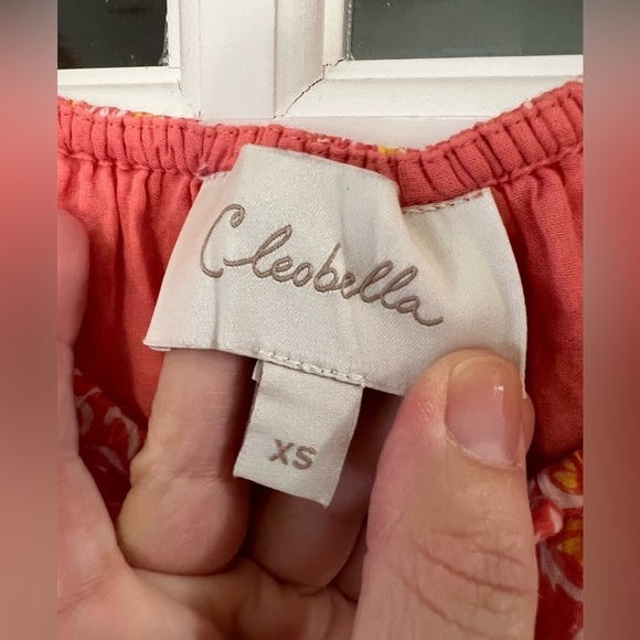 CLEOBELLA Grace Mini Dress in Bloom Block Print Coral Romantic Pastel - Size XS - Picture 6 of 11